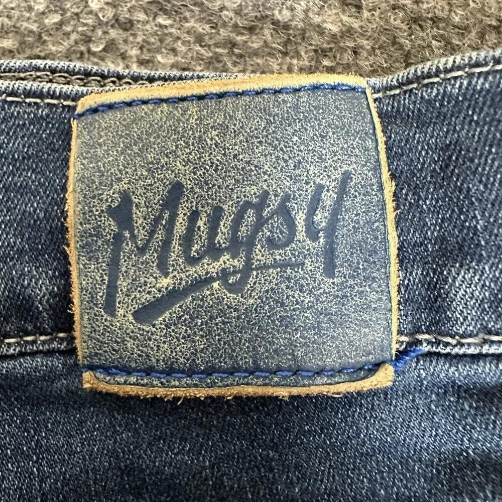 Mugsy Jeans Kinzies Mens 31x29‎ Blue Denim Straight Leg Stretch Low Rise Adult